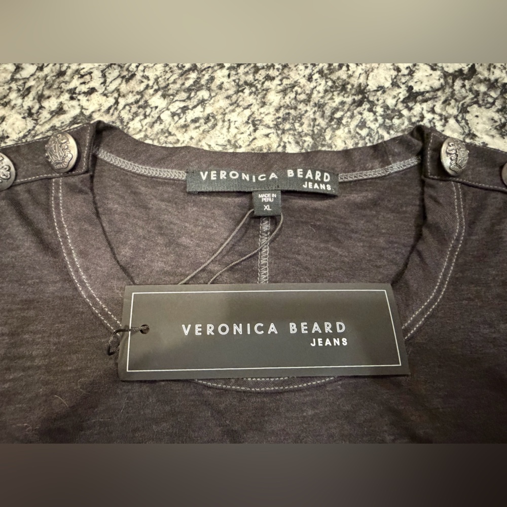 Veronica Beard Charcoal Short Sleeve Top - Picture 8 of 12